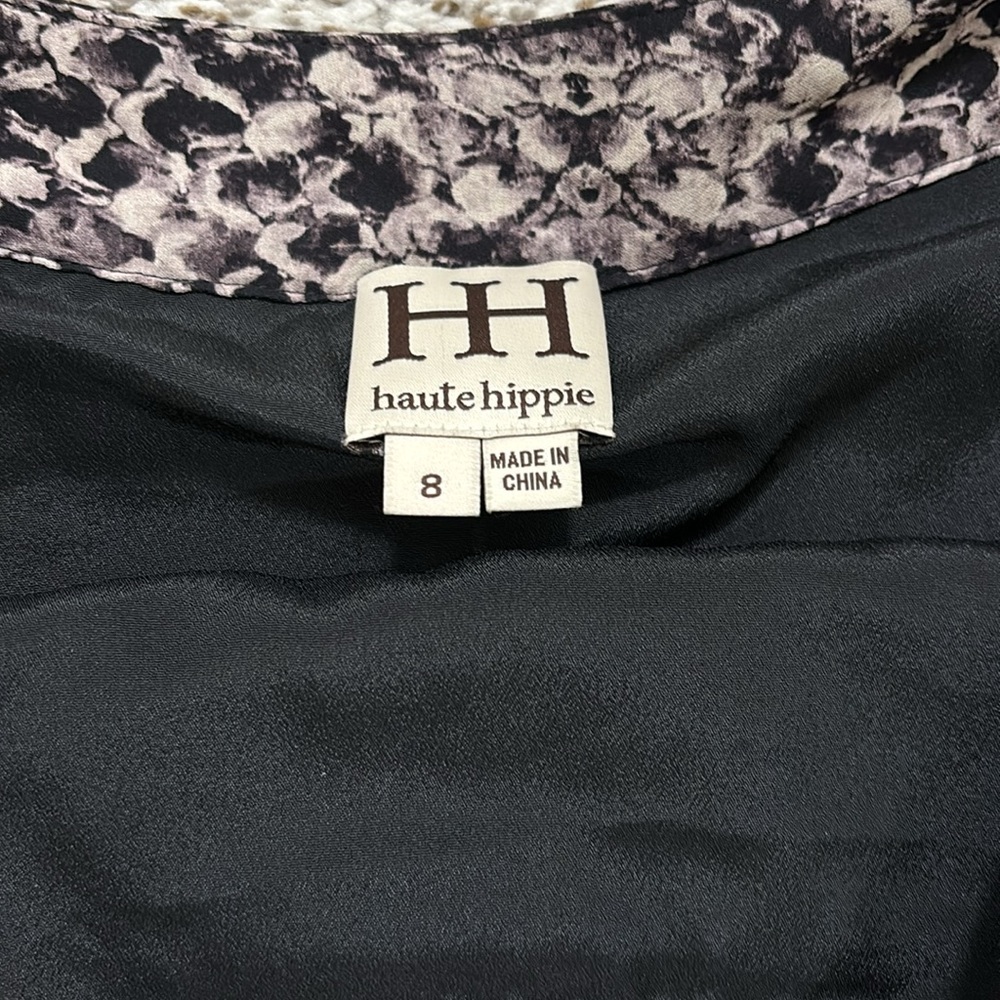 Haute Hippie Printed Silk Midi Skirt Shadow Snake 8 - Picture 6 of 9